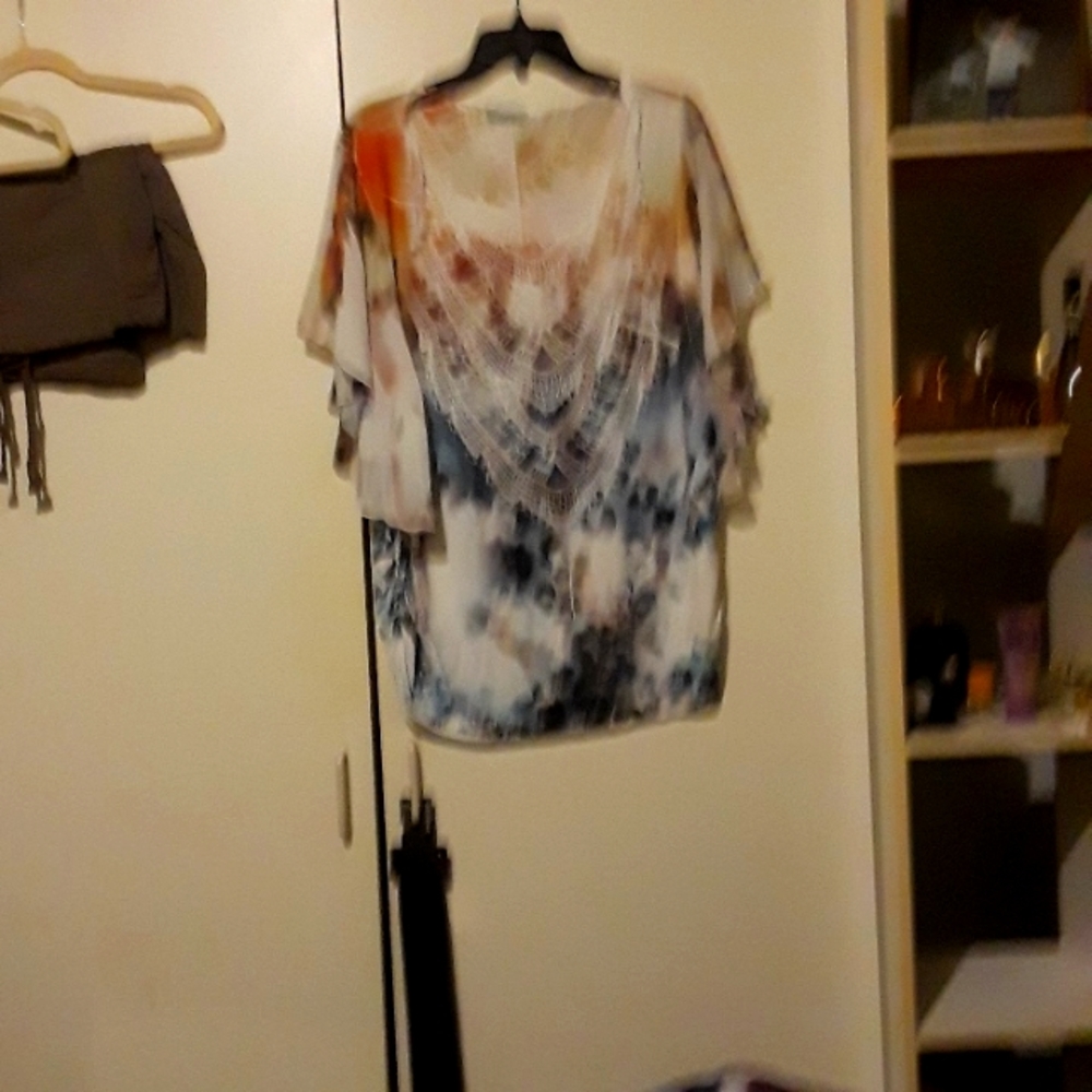 Blouse blue orange made by espresso brand